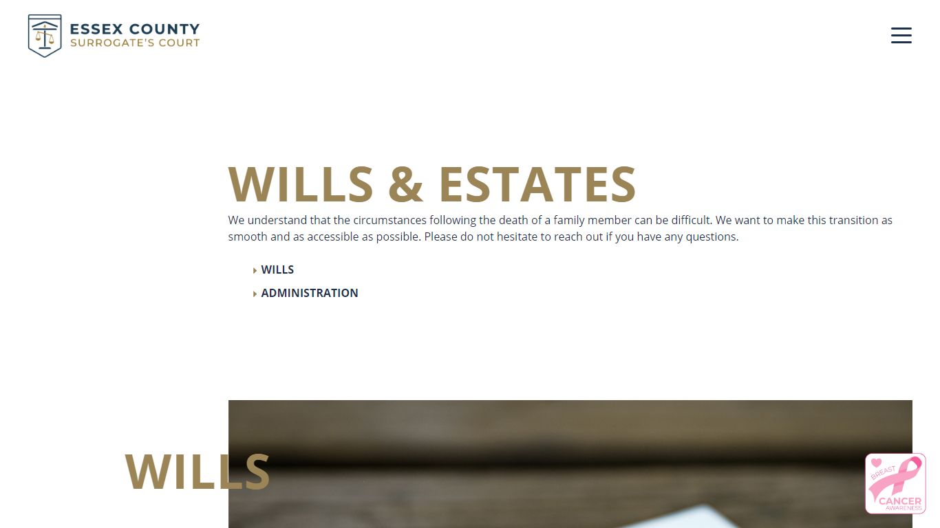 Wills & Estates – Essex County Surrogate's Court
